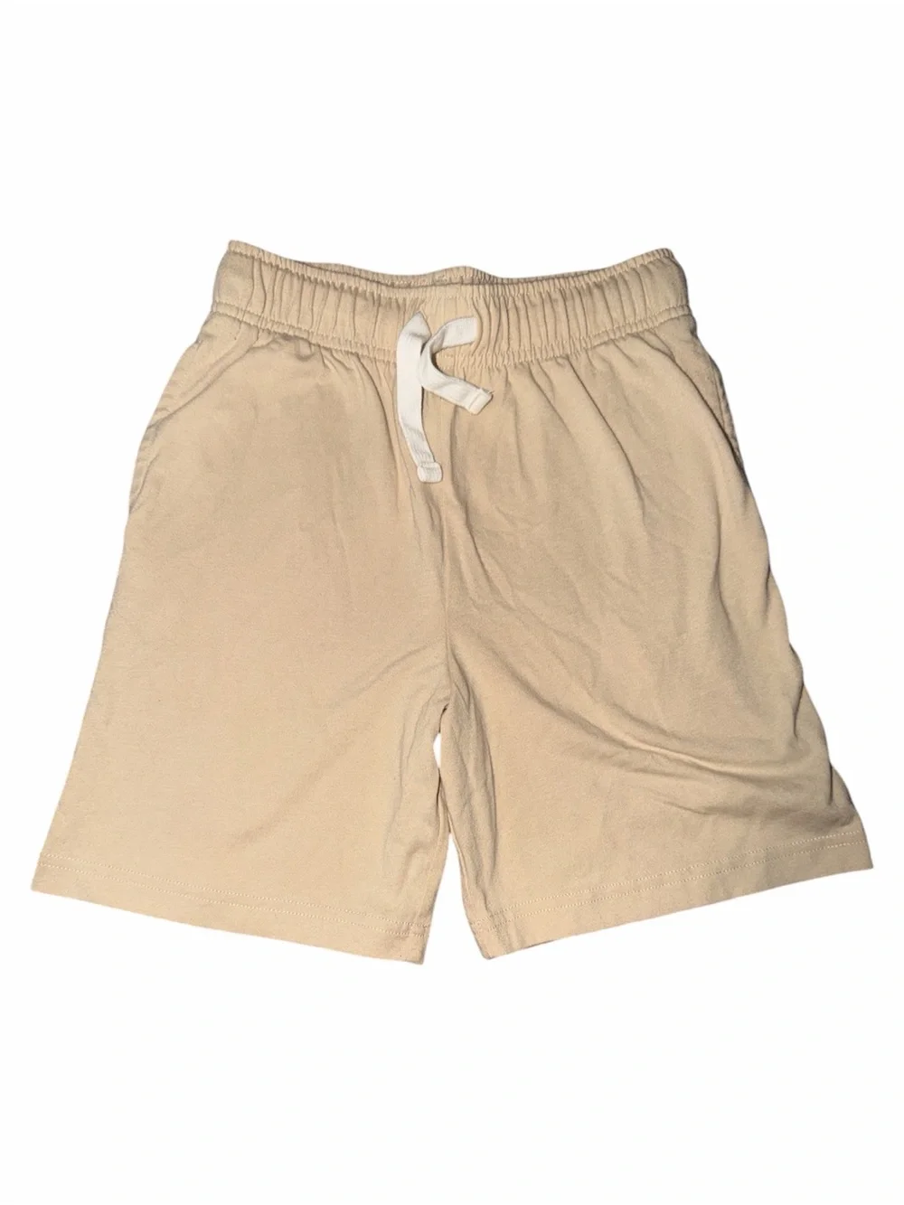 Boy’s Athletic Drawstring Shorts in Beige